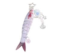 Aramox Course de Poisson Charme clé de Poisson, 3D Roseate Fish Scales Keychain Marine avec Conception Réaliste et Structure de 8 Segments