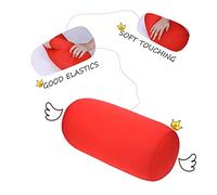 Aramox Coussin de Dos en Microbilles, Support de Cou de Voyage Doux, Confortable pour la Maison ou Les Voyages, Excellent Oreiller pour Détendre la Tête et Le Cou (Rouge)
