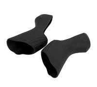 Aramox Couvercle de Levier de Vitesse de Vélo en Silicone, Couvercle de Capot de Frein pour Manettes de Vitesse de Vélo de Route à 11 Vitesses, Poignée Ergonomique Lavable de 11 Cm pour les (BLACK)