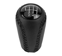 Aramox Couvercle de Pommeau de Levier de Vitesse en Cuir Noir ABS, Couvercle de Pommeau de Levier de Vitesse Manuel, Installation Facile, Remplacement pour Pilotes 3 5 6 CX 7 MX 5