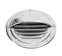 Aramox Couvercle de Ventilation à Persiennes Rondes en Acier Inoxydable, avec Capuchon, 5 Pouces, en Acier 304, Ventilation de Cabine de Bateau de Camping-Car de Yacht Marin