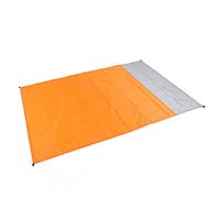 Aramox Couverture de Plage, Tapis de Plage Portable en Tissu Polyester Imperméable, Tapis de Pique-Nique Pliable Léger pour Le Camping en Plein Air et Les Activités de (Gris orangé)