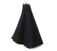 Aramox Couvre-bâton de Soufflet de Levier de Vitesse Universel, Couvercles de Bouton et de Bâton de Levier de Vitesse Intérieur en Daim pour la Plupart des Véhicules(Coutures bleues)