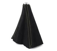 Aramox Couvre-bâton de Soufflet de Levier de Vitesse Universel, Couvercles de Bouton et de Bâton de Levier de Vitesse Intérieur en Daim pour la Plupart des Véhicules(Couture jaune)