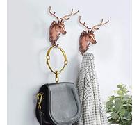 Aramox Crochet Mural en Résine en Forme d'animal, Porte-manteau Décoratif de qualité Supérieure avec un Design Unique, Polyvalent pour Salle de Bain, Cuisine, Salon, Chambre à Coucher (Tête de cerf