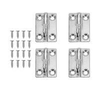 Aramox Crochets à Ressort en Acier Inoxydable pour Bateaux, Quincaillerie Marine Grade 316, 2.09x1.52 Pouce, Lot de 4 avec Vis, Crochets à Corde Polyvalents