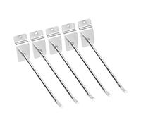 Aramox Crochets en Panneau Mural en Acier Inoxydable, 25pcs, Finition Chromée Brillante, extrémité Renversée à 30 °, Forte et Robuste, Tuyau d'échappement Rond Lisse, Stockage Efficace avec