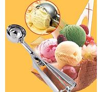 Aramox Cuillère à Crème Glacée Cuillère à Gâchette en Acier Inoxydable 6 Cm Poignée Ergonomique Ressort renforcé Dégagement Facile pour Boules de Melon de Crème Glacée Pâte à Biscuits Boulangers de