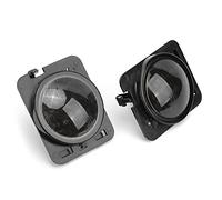 Aramox DC 12V LED Feu de Position Latéral Feu de Garde-boue Avant avec Lentille de Couleur Fumée Compatible avec JK JKU 2007-2018