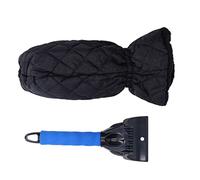 Aramox de Grattoir à Glace étanche, Pelle à Neige de Voiture en Plastique ABS avec Bracelet élastique, Conception de 2 en 1, Poignée en Mousse, Déglaçage des Fenêtres Résistant au Froid pour Les