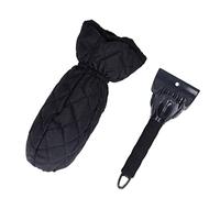 Aramox de Grattoir à Glace étanche, Pelle à Neige de Voiture en Plastique ABS avec Bracelet élastique, Conception de 2 en 1, Poignée en Mousse, Déglaçage des Fenêtres Résistant au Froid pour Les