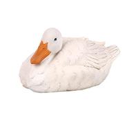 Aramox Décoration en Résine de Canard de Simulation pour Ornements de Paysage de Jardin Aménagement Extérieur Blanc de 28 Cm adapté aux Cours de Jardin, aux Parcs et aux Centres Commerciaux