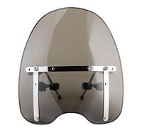 Aramox Déflecteur de vent de moto de pare-brise de moto, support de guidon universel de pare brise de moto 22-25mm(Enfumé)