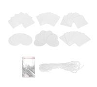 Aramox Désodorisants pour Voiture Feuilles de Feutre DIY Sublimation Blanks 30 Pièces avec 6 Formes et Ficelle pour Ornements Suspendus Parfumés Personnalisés dans la Voiture, la Maison, la Chambre à