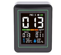 Aramox Détecteur de qualité de L'air 5 en 1, en Temps Réel PM2,5 PM10 PM1.0 Testeur d'humidité de la Température avec Capteur de Poussière Infrarouge, pour Laboratoir