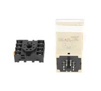 Aramox DH48S-2Z 220V Affichage Numérique Double Relais avec Base de Socket, Grande capacité, Contrôle Entièrement Automatique, adapté à Diverses Applications