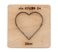 Aramox Die de en Cuir en Forme de Coeur, Punch de Poinçonnage en Cuir en Acier élevé avec une Base en Bois épaisse, Facile à Utiliser pour L'artisanat