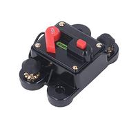 Aramox Disjoncteur à Réinitialisation Manuelle Disjoncteur CC 12 à 48 V 1 4 Pouces Protection contre les Surintensités Arrêt à Levier Rouge pour Voiture Camion Bateau Remorque Système Audio Treuil
