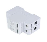 Aramox Dispositif de Protection Contre Les Surtensions 2P, Parafoudre Basse Tension Ignifuge PC pour Systèmes de Panneaux Solaires CC, Courant de Décharge Nominal 20KA (2P20KA)