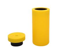 Aramox Distributeur de Savon à Vaisselle en Silicone Rechargeable, Bouteille à Presser de Détergent Liquide Doux pour la Cuisine et la Salle de Bain (Yellow)