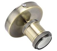 Aramox Douille de Lampe Vintage E26 E27, Support Rétro en Aluminium Ignifuge, Installation Facile pour Cuisine et Salon (Couleur laiton antique)