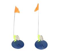 Aramox Drapeaux de Pêche sur Glace, 6 Ensembles de Marqueurs de Pêche sur Glace en Nylon et Acier Inoxydable ABS avec Crochets et Lignes, équipement de Basculement d'hiver Portable pour Les