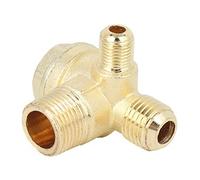 Aramox Eau de la Clapette à Carreaux, Clapet Anti-Retour du Compresseur d'air, Clapet Anti-vanne du Compresseur d'air en Filetage à 3 Voies, Solide et Réutilisable pour Une Durée de Vie à Long