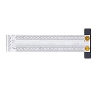 Aramox Échelle de Marquage Règle de Trou en Forme de T en Acier Inoxydable 200 Mm Outil de Disposition Multi-Lignes Clair et Précis pour Menuisiers Menuisiers Mesurant des Lignes Horizontales (200mm)