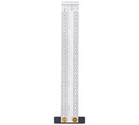Aramox Échelle de Marquage Règle de Trou en Forme de T en Acier Inoxydable 200 Mm Outil de Disposition Multi-Lignes Clair et Précis pour Menuisiers Menuisiers Mesurant des Lignes Horizontales (300