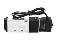 Aramox Électrovanne Pneumatique, 2 Positions 5 Voies en Alliage (DC12V)
