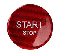Aramox Engine One Key Start Stop Button Switch Cover Allumage Starter Switch Sticker Protection Button Cover Remplacement pour 408 308S 508 DS5 C4 (Rouge)
