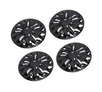 Aramox Enjoliveurs de Roue de 15 Pouces, Protecteurs de Jante Universels Adaptés aux Roues en Acier, Conception ABS pour 500 Clio 4 Pièces (Black)