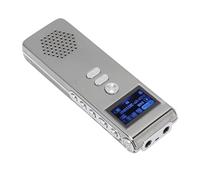 Aramox Enregistreur Vocal avec Double Microphone, Réduction de Bruit (4G) | Format d\'enregistrement WAV, sécurité par mot de passe, batterie au lithium 300 mAh, 90 heures de veille, utilisation en