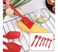 Aramox Ensemble de 6 Spatules en Silicone de qualité Alimentaire, Spatule à Crème en Silicone et Grattoir en, Antiadhésif, sans Danger pour la Cuisson, le Mélange, le Glaçage