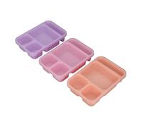 Aramox Ensemble de Boîtes à Déjeuner Bento Divisées avec Construction Robuste, Idéal pour les Pique-niques, Lot de 3 Récipients Empilables, Préparation des Repas, Voyage PP (style 1)