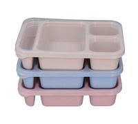 Aramox Ensemble de Boîtes à Déjeuner Bento Divisées avec Construction Robuste, Idéal pour les Pique-niques, Lot de 3 Récipients Empilables, Préparation des Repas, Voyage PP (Style 3)