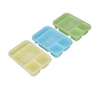 Aramox Ensemble de Boîtes à Déjeuner Bento Divisées avec Construction Robuste, Idéal pour les Pique-niques, Lot de 3 Récipients Empilables, Préparation des Repas, Voyage PP (Style 2)