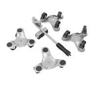 Aramox Ensemble de Chariots à Roues Mobiles pour Meubles Triangulaires, Outils Portables, Rotation Douce, Poulies ABS, Tige Confortable, Charge Lourde Stable, Déplacement de Plancher en Bois Dur,