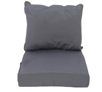 Aramox Ensemble de Coussins de Chaise d'extérieur, Oreillers de Dossier épais en Polyester avec Sangles Réglables pour Meubles de Jardin et de Plage (Gris foncé)