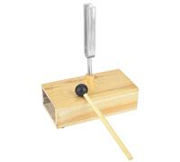 Aramox Ensemble de Diapasons 440 Hz Kit de Résonance Sonore en Acier au Carbone avec Boîte de Résonateur en Bois 2 Fourchettes 1 Heurtoir pour l'enseignement de Démonstration en Laboratoire de