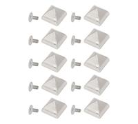 Aramox Ensemble de Rivets à Vis en Alliage de Zinc Rivets Pointus Carrés 15 Mm 20 Ensembles pour Sacs en Cuir Chaussures Réparation de Vêtements et Reliure Décorative Artisans et Fabricants de