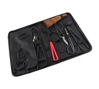 Aramox Ensemble d'outils de bonsaï en Acier au Carbone, Outil d'élagage de bonsaï avec Ciseaux à Feuilles, Kit de 4 Pièces, Poignée Antidérapante, Finition Huilée avec Sac en Nylon pour Débutants et
