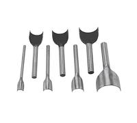 Aramox Ensemble d'outils de Punch en Cuir, Acier A3, 7 Pièces, pour les Portefeuilles et les Ceintures de Fabrication, Différentes Tailles de 10 Mm à 40 Mm