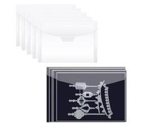Aramox Enveloppes de Rangement pour Matrices, Pochettes de Rangement pour Tampons et Matrices en PVC avec Feuilles de Caoutchouc, 20 Enveloppes 20 Feuilles, Artisanat Transparent pour, Timbres,