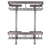 Aramox Étagère de Douche Murale Stable en Alliage D'aluminium à Double Couche pour Un Rangement sécurisé des Articles