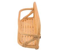 Aramox Étagère Murale en Rotin Naturel, Support Suspendu en Rotin fabriqué à la Main pour Salle de Bain, Cuisine, Salon, pour Les Serviettes et Articles de Toilette