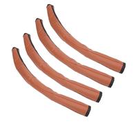 Aramox Étui de Protection de Poignée de Poussette en Cuir PU, Ensemble de 4 Pièces, Conception Universelle à Fermeture éclair, Accessoires de Poussette pour Parents (BROWN)