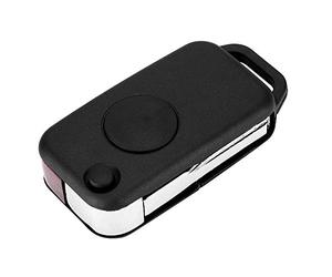 Aramox Étui Porte-clé Rabattable 1 Bouton Coque ABS de Remplacement pour Mercedes Classe 1984 1985 1986 à 2004 Coque de clé à Distance