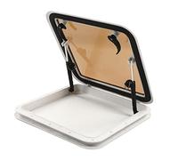 Aramox Fenêtre de Trappe de de Bateau, Conception ABS Robuste, Joint en Caoutchouc étanche, Fenêtre d'évacuation Carrée d'ouverture de 495mm pour Bateau Yacht RV