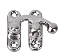 Aramox Fermoir Loquet 30 Pièces Crochet de Loquet en Fer avec Vis, 3.2x2.8 Cm Gauche Droite en Option pour Boîte à Bijoux Boîte à Outils Portes d'armoire (crochet droit argenté)